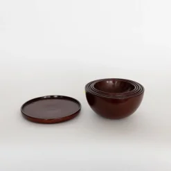 Tortoise-Unknown, Japan Art*136 Japanese Wood Lacquer Bowls