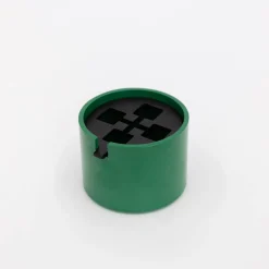Tortoise-Unknown, Japan Vintage*112 60'S, Plastic Ashtray With Cast Iron Lid - Green