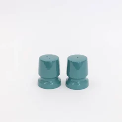 Tortoise-Unknown, Japan Vintage*102 60'S, Salt And Pepper Shaker - Turquoise