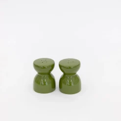 Tortoise-Unknown, Japan Vintage*101 60'S, Salt And Pepper Shaker - Olive Green