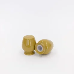 Tortoise-Unknown, Japan Vintage*103 60'S, Salt And Pepper Shaker - Mustard