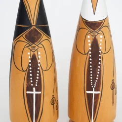 Tortoise-Unknown, Japan Vintage*088 Unknown, Japan Wood Object (Pair)