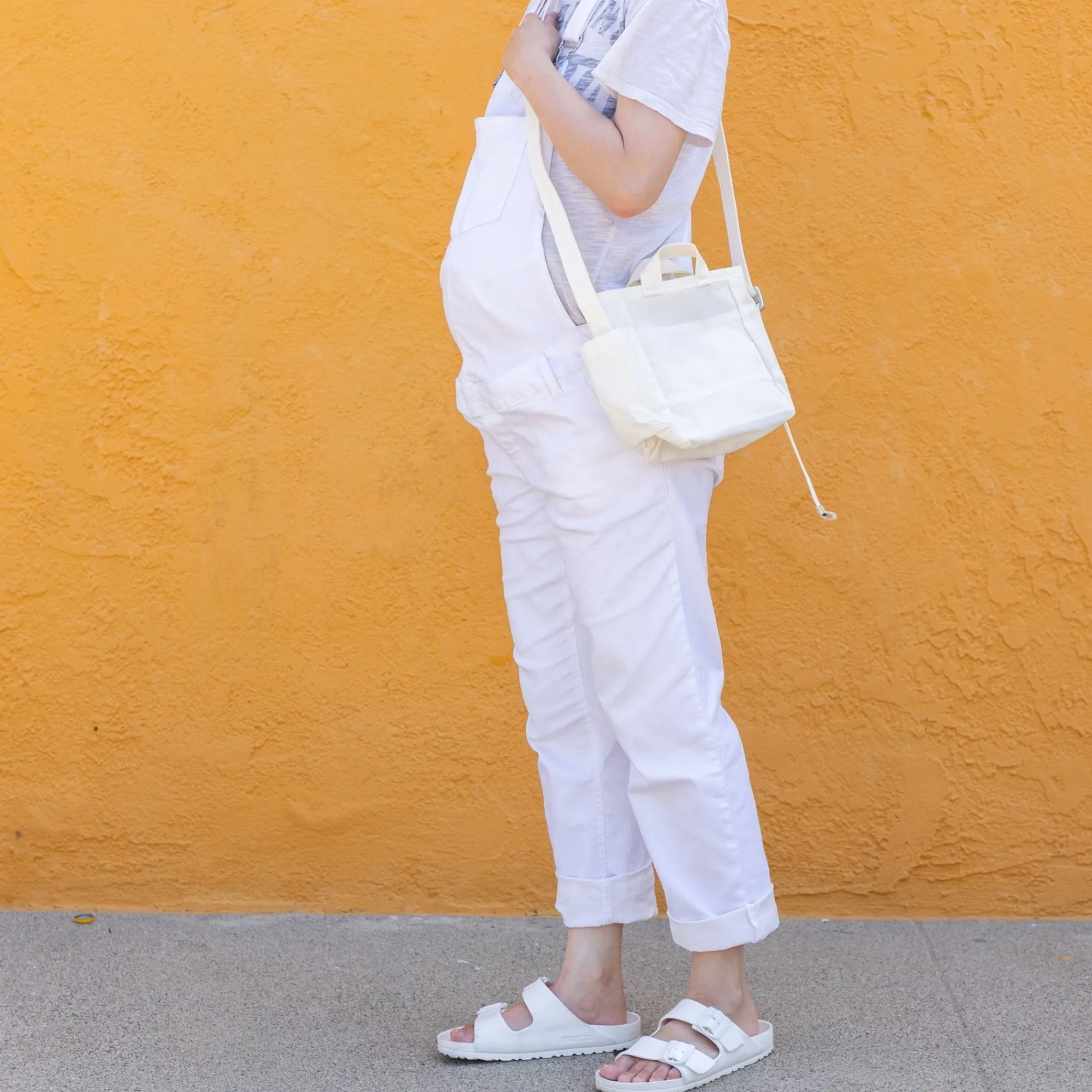 TORTOISE-yellow paper Anunfold Bags & Wallets*Anunfold Side Pocket Mini Bag - White