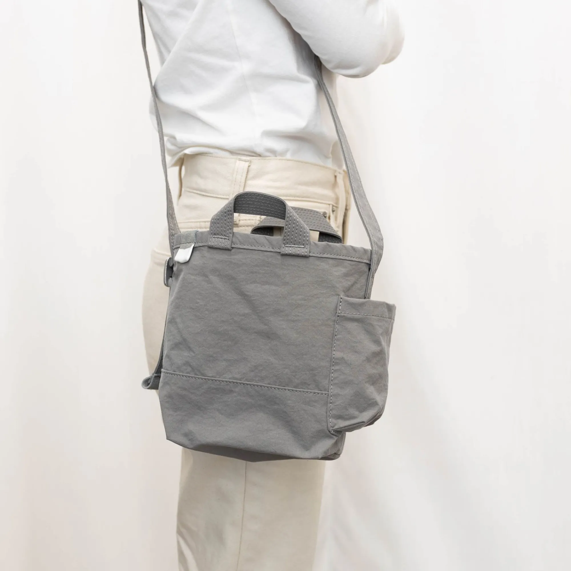 TORTOISE-yellow paper Anunfold Bags & Wallets*Anunfold Side Pocket Mini Bag - Gray