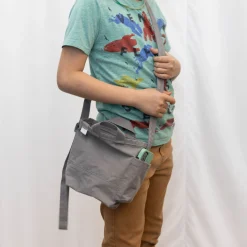 TORTOISE-yellow paper Anunfold Bags & Wallets*Anunfold Side Pocket Mini Bag - Gray