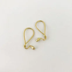 Black Barc Jewelry*'Hebi' Twisted Earrings With Diamond