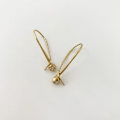 Black Barc Jewelry*'Ren' Earrings With Diamond