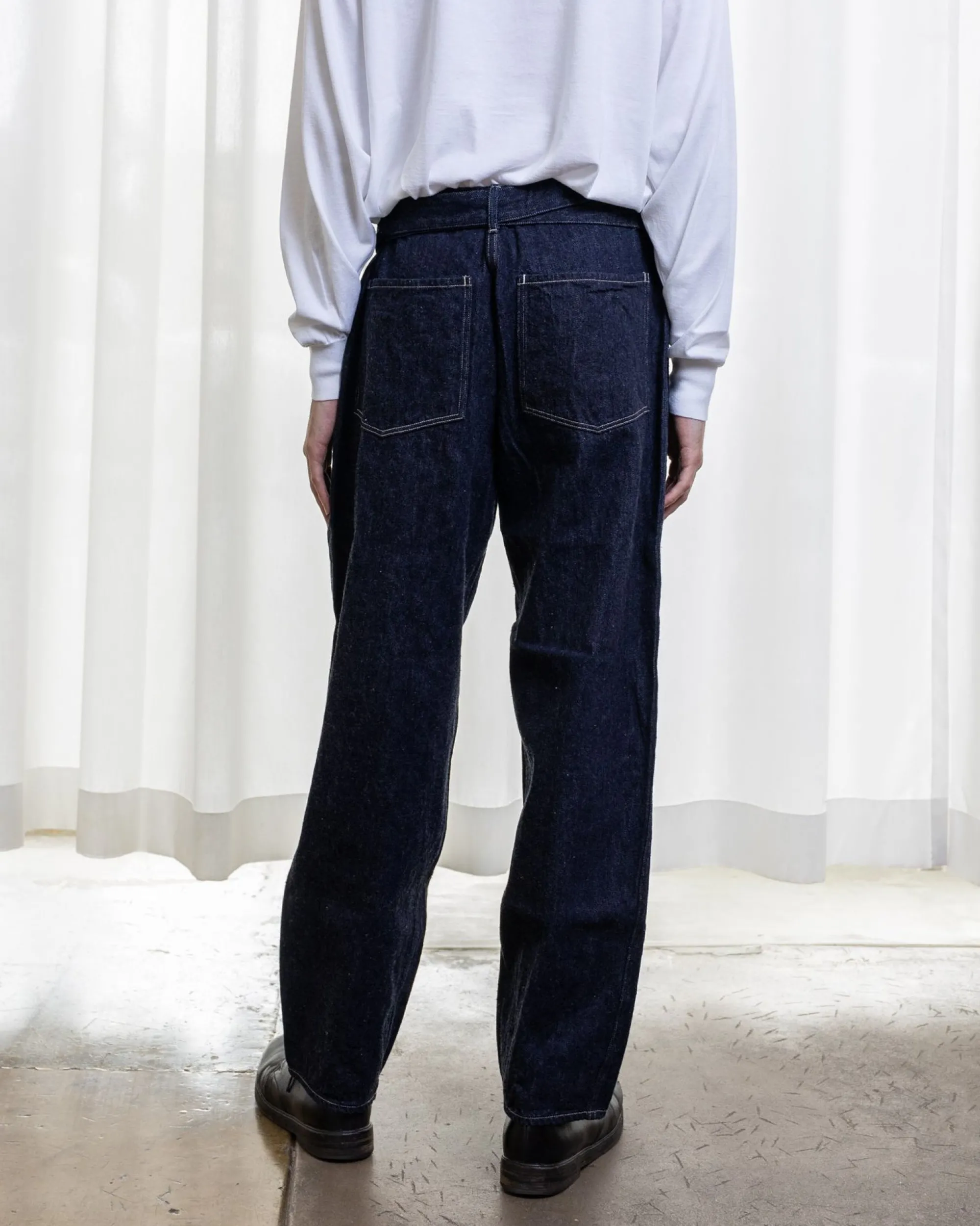 TORTOISE-yellow paper Comoli Apparel*Comoli Denim Belted Pt X01-03001