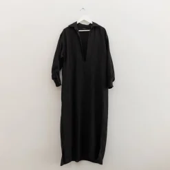 TORTOISE-yellow paper Comoli Apparel*Comoli Hemp Dress X01-02021