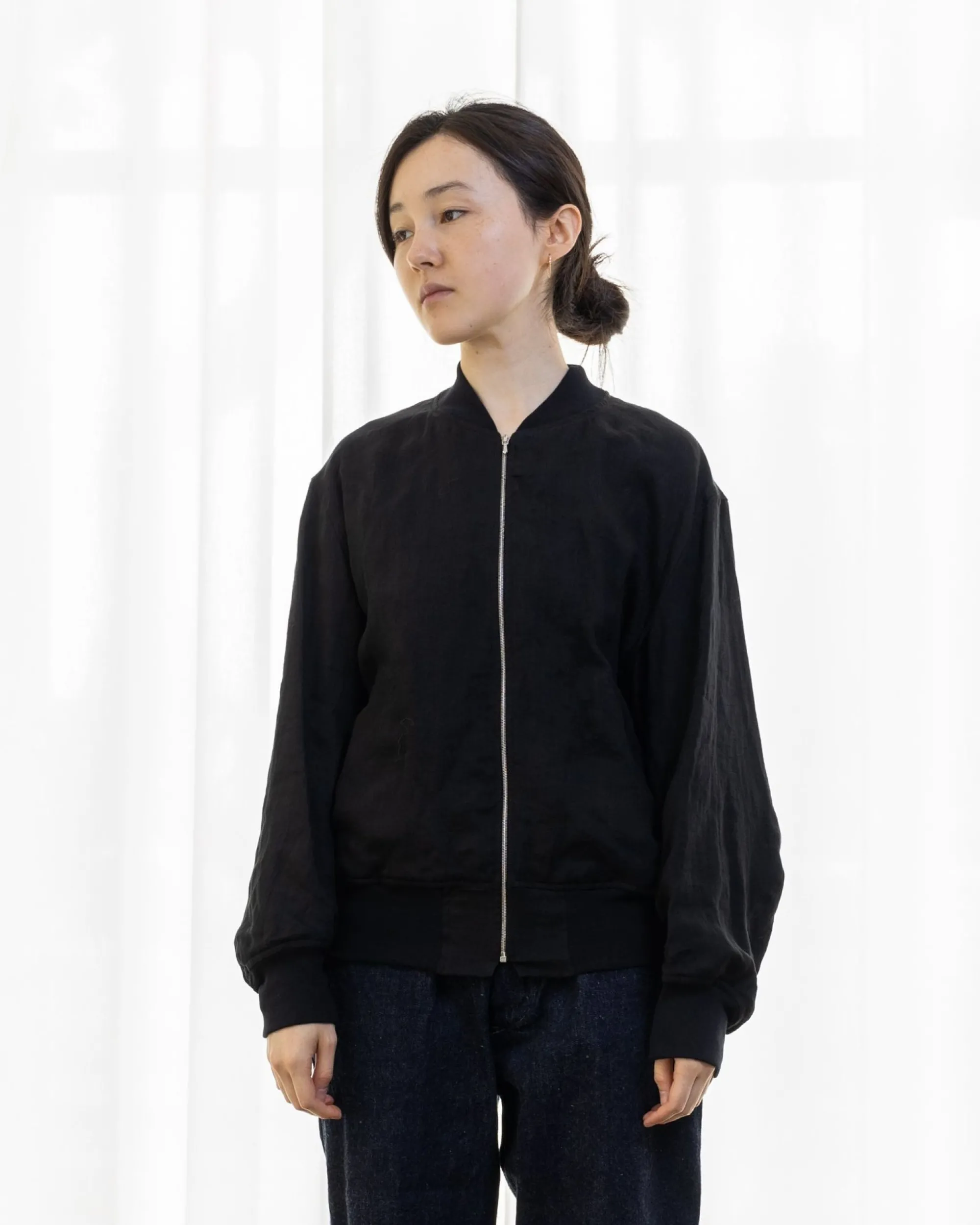 TORTOISE-yellow paper Comoli Apparel*Comoli Linen Double Cloth Zip Blouson X01-01023