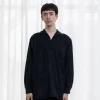 TORTOISE-yellow paper Comoli Apparel*Comoli Silk Flannel Skipper Sh X01-02007