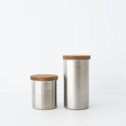 SAIKAI (Others) Storing*Elfin Metal Canister With Wood Lid