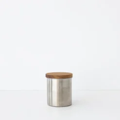 SAIKAI (Others) Storing*Elfin Metal Canister With Wood Lid