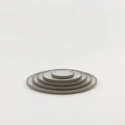 SAIKAI (Hasami) Plate / Lid*Haw102 - Plate / Lid Ash White O 5.5/8