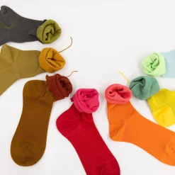 TORTOISE-yellow paper Himukashi Small Accessories*Himukashi Reversible Socks - Cotton