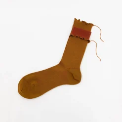 TORTOISE-yellow paper Himukashi Small Accessories*Himukashi Reversible Socks - Cotton