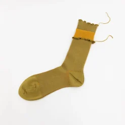 TORTOISE-yellow paper Himukashi Small Accessories*Himukashi Reversible Socks - Cotton