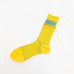 TORTOISE-yellow paper Himukashi Small Accessories*Himukashi Reversible Socks - Cotton