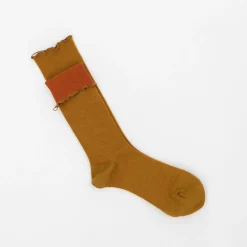 TORTOISE-yellow paper Himukashi Small Accessories*Himukashi Reversible Socks - Wool