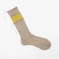 TORTOISE-yellow paper Himukashi Small Accessories*Himukashi Reversible Socks - Wool