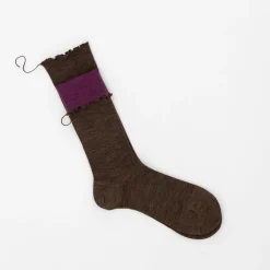 TORTOISE-yellow paper Himukashi Small Accessories*Himukashi Reversible Socks - Wool