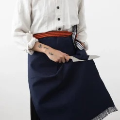 SAIKAI (Others) Cooking*Homaekake Apron - Navy [Hmk-110]