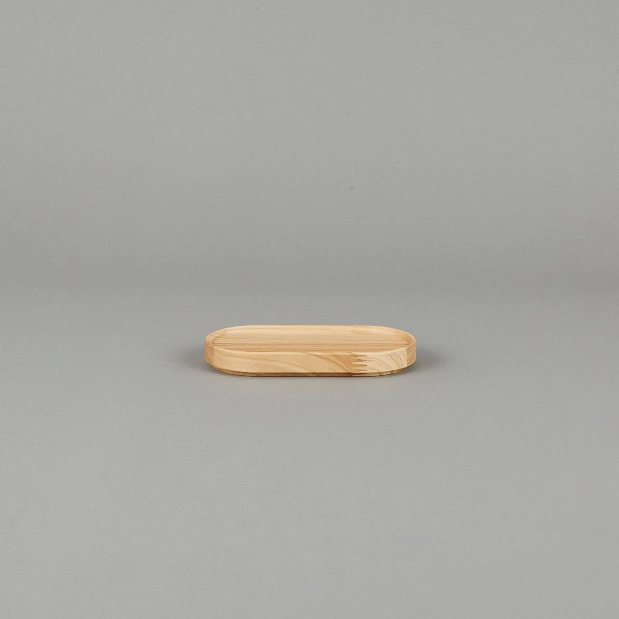 SAIKAI (Hasami) Wooden & Richlite Tray / Lid*Hp034 - Tray / Lid Ash 3.3/8" X 6.3/4"