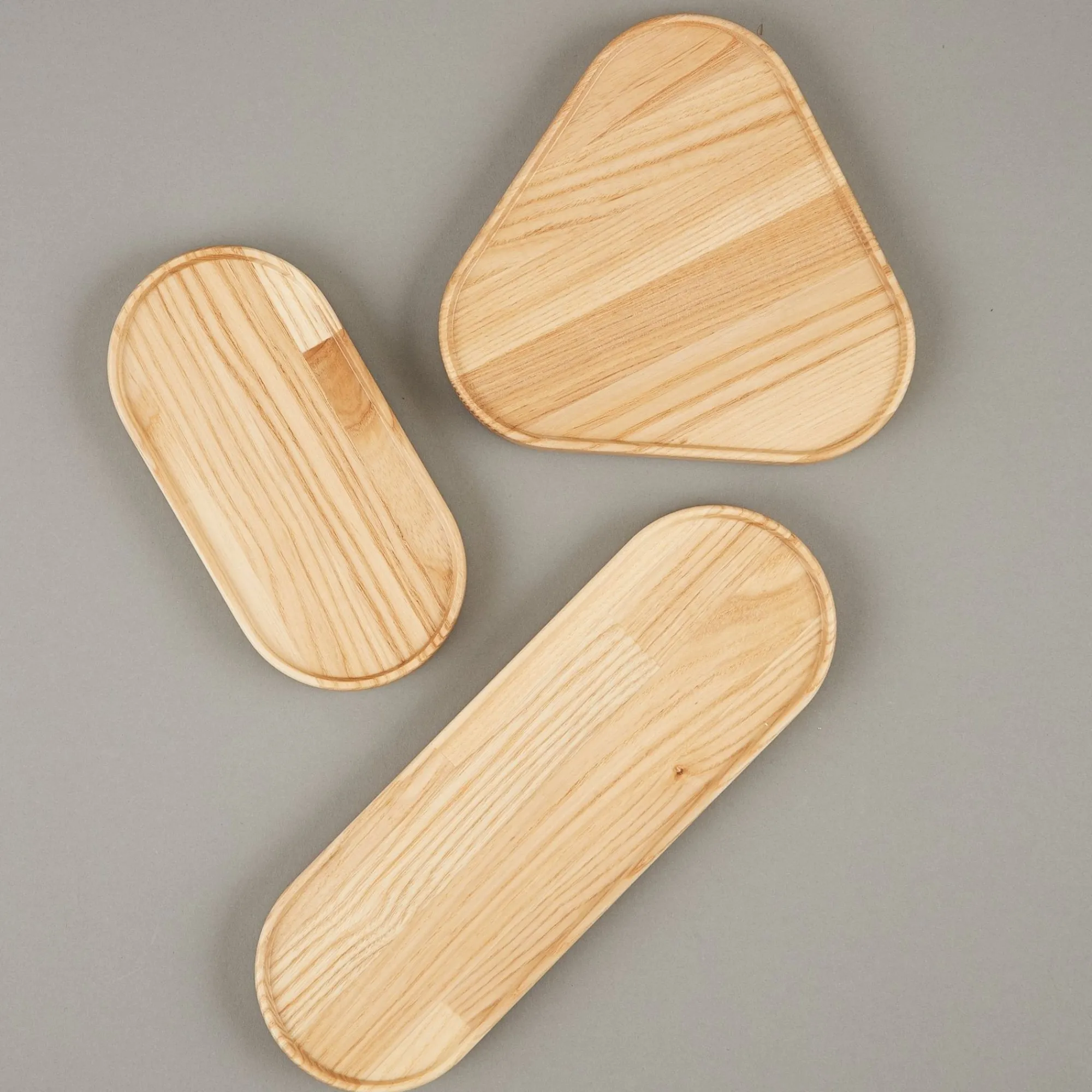 SAIKAI (Hasami) Wooden & Richlite Tray / Lid*Hp034 - Tray / Lid Ash 3.3/8" X 6.3/4"
