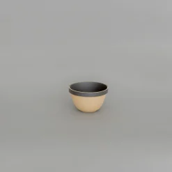 SAIKAI (Hasami) Bowl - Round*Hpb046 - Deep Round Bowl Black Small O 5.5/8"