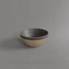 SAIKAI (Hasami) Bowl - Round*Hpb047 - Deep Round Bowl Black O 7.3/8"