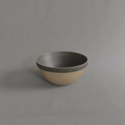 SAIKAI (Hasami) Bowl - Round*Hpb047 - Deep Round Bowl Black O 7.3/8"