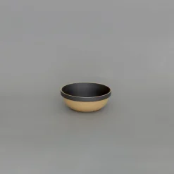SAIKAI (Hasami) Bowl - Round*Hpb049 - Mid-Deep Round Bowl Black O 7.3/8"