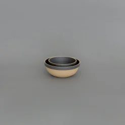SAIKAI (Hasami) Bowl - Round*Hpb049 - Mid-Deep Round Bowl Black O 7.3/8
