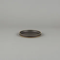 SAIKAI (Hasami) Plate / Lid*Hpb003 - Plate / Lid Black O 7.3/8"