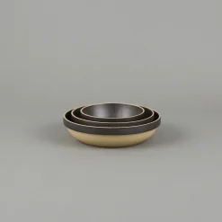 SAIKAI (Hasami) Bowl - Round*Hpb032 - Round Bowl Black O 7.3/8"
