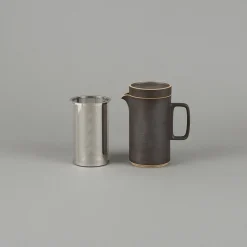 SAIKAI (Hasami) Coffee & Tea*Hpb037 - Teapot Tall With Stainless Strainer Black O 3.3/8"