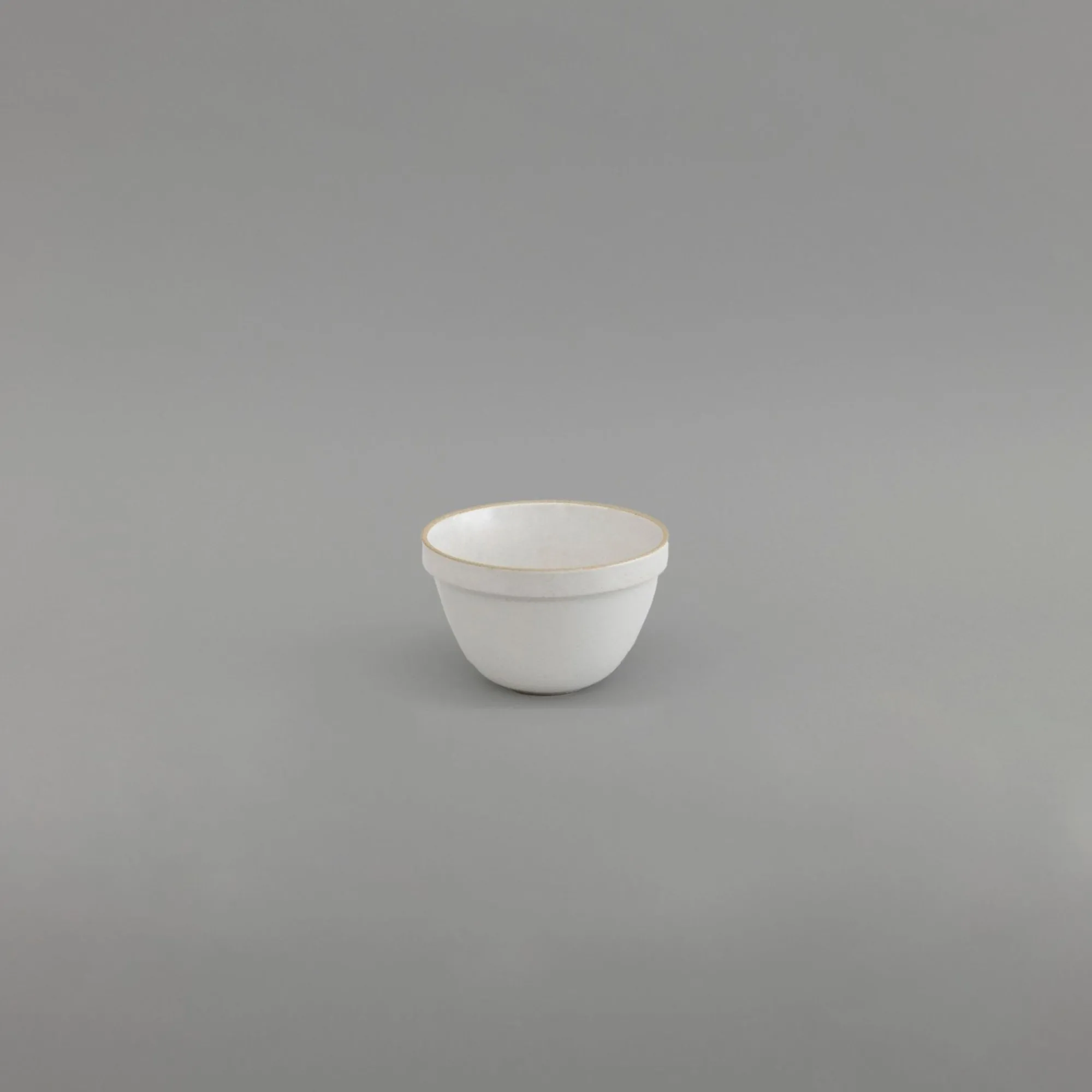 SAIKAI (Hasami) Bowl - Round*Hpm046 - Deep Round Bowl Gloss Gray Small O 5.5/8"