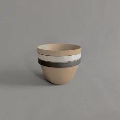 SAIKAI (Hasami) Bowl - Round*Hpm046 - Deep Round Bowl Gloss Gray Small O 5.5/8