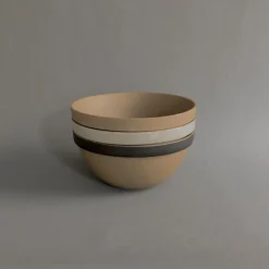 SAIKAI (Hasami) Bowl - Round*Hpm047 - Deep Round Bowl Gloss Gray O 7.3/8