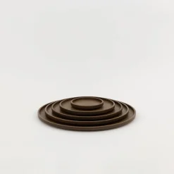 SAIKAI (Hasami) Wooden & Richlite Tray / Lid*Hrn125 - Tray / Lid Dark Brown O 8.5/8