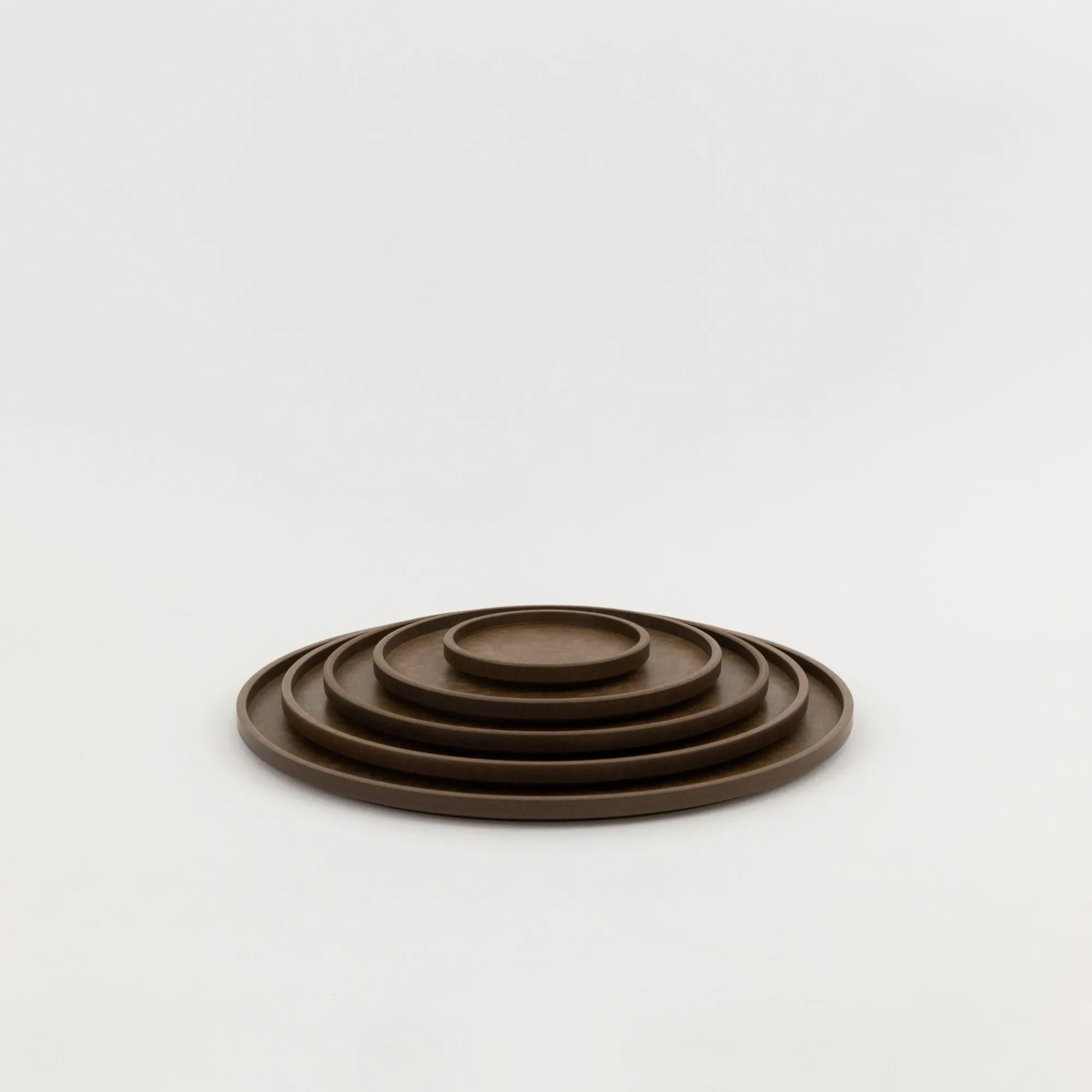 SAIKAI (Hasami) Wooden & Richlite Tray / Lid*Hrn126 - Tray / Lid Dark Brown O 10"