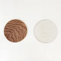 TORTOISE-yellow paper Office*Irose Leather Coasters