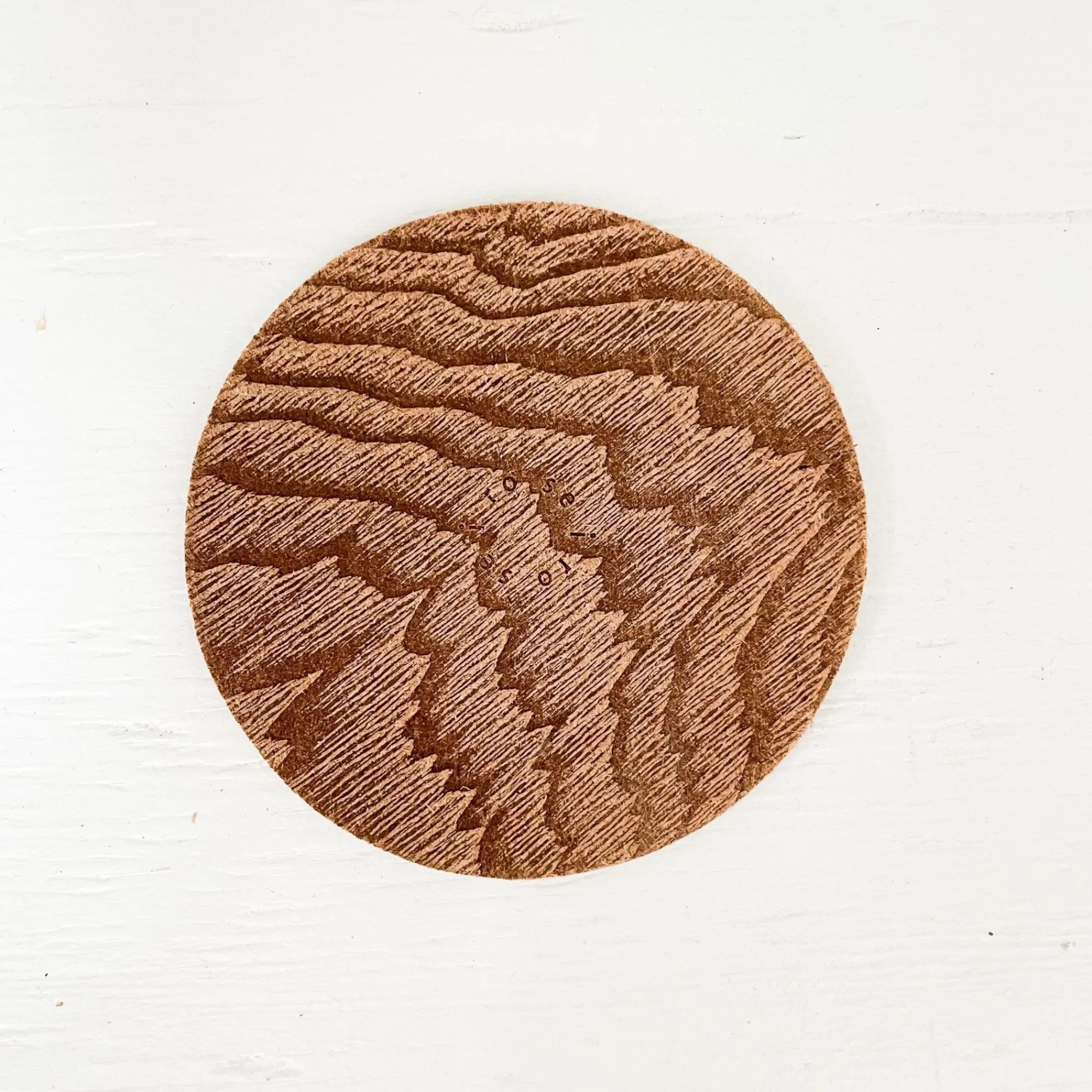 TORTOISE-yellow paper Office*Irose Leather Coasters