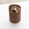 TORTOISE-yellow paper Home Decor*Irose "Plywood" Leather Trash Bin