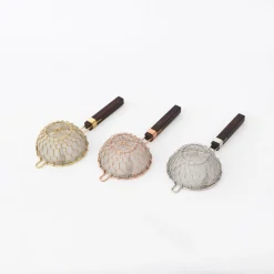 TORTOISE-yellow paper Kanaami-Tsuji Drinking*Kanaami-Tsuji Tea Strainers With Rosewood Handle