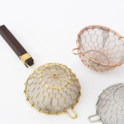 TORTOISE-yellow paper Kanaami-Tsuji Drinking*Kanaami-Tsuji Tea Strainers With Rosewood Handle