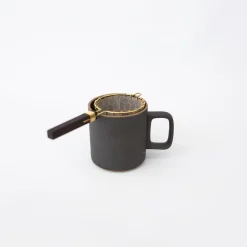 TORTOISE-yellow paper Kanaami-Tsuji Drinking*Kanaami-Tsuji Tea Strainers With Rosewood Handle