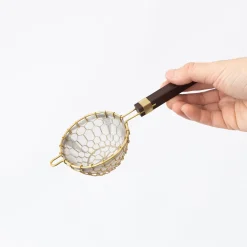 TORTOISE-yellow paper Kanaami-Tsuji Drinking*Kanaami-Tsuji Tea Strainers With Rosewood Handle