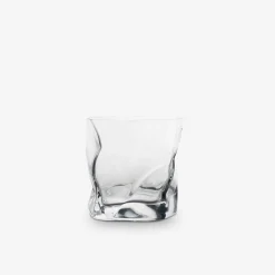 TORTOISE-yellow paper Kimura Glass Drinking*Kimura Crumple Glass - Clear