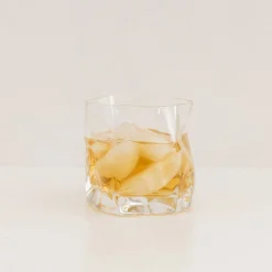 TORTOISE-yellow paper Kimura Glass Drinking*Kimura Crumple Glass - Clear